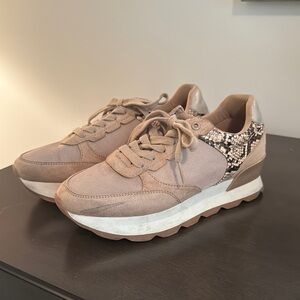 Zara Snakeskin High Top Sneakers